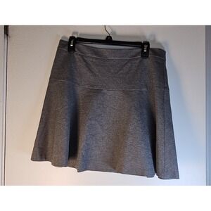 Banana Republic Gray Flare Raw Hem Skirt SZ 10